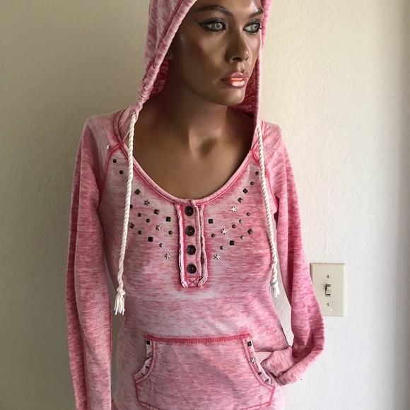 ROXY Studded SURFER Girl HOODIE TOP XS - Picture 3 of 4